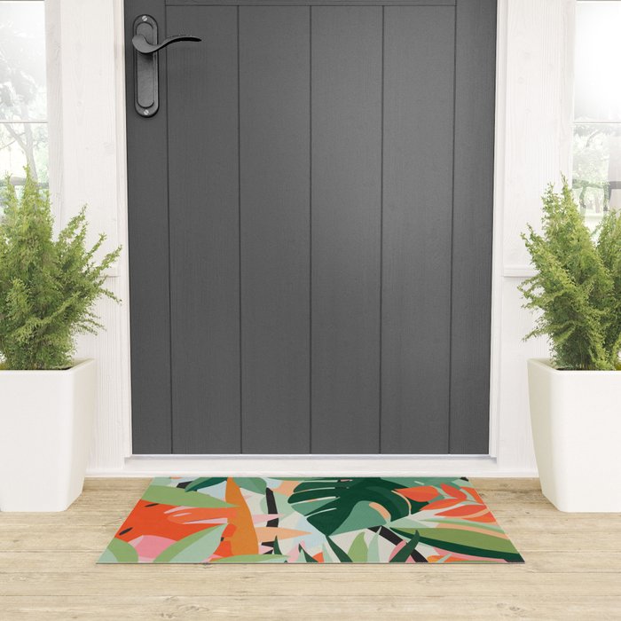 Tropical leaves in the jungle Welcome Mat Gallery Image 3