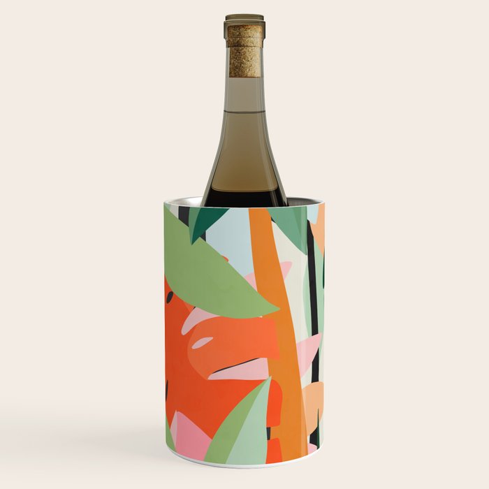 Tropical leaves in the jungle Wine Chiller Gallery Image 2