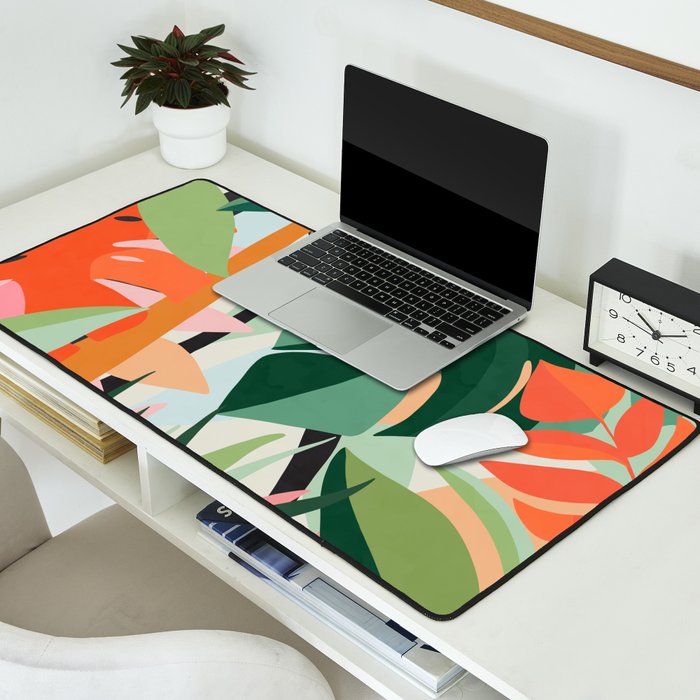 Tropical leaves in the jungle Desk Mat Gallery Image 2