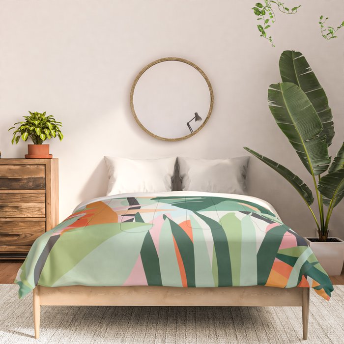 Tropical leaves in the jungle Comforter Gallery Image 3