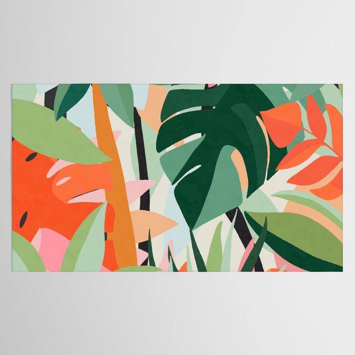 Tropical leaves in the jungle Tablecloth Gallery Image 2