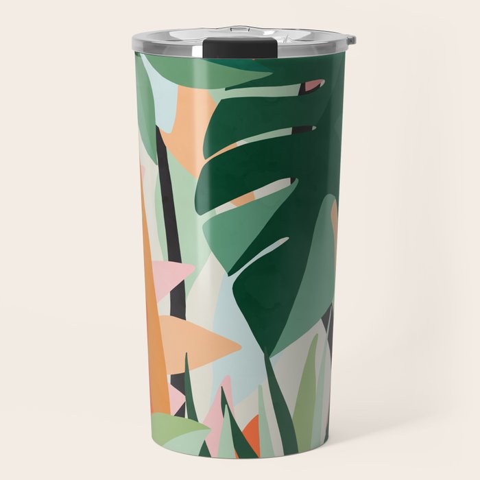 Tropical leaves in the jungle Travel Mug Gallery Image 1