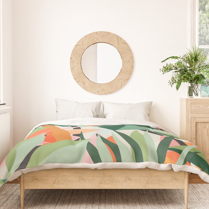 Tropical leaves in the jungle Duvet Cover Gallery Image 3
