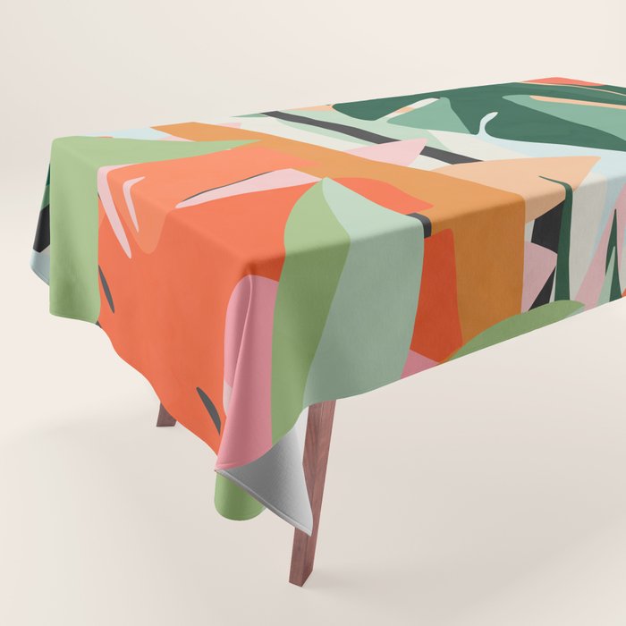 Tropical leaves in the jungle Tablecloth Gallery Image 1