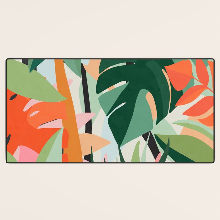 Tropical leaves in the jungle Desk Mat Gallery Image 3