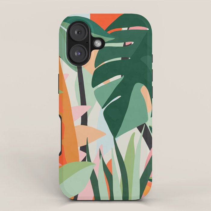 Tropical leaves in the jungle iPhone Case Gallery Image 1