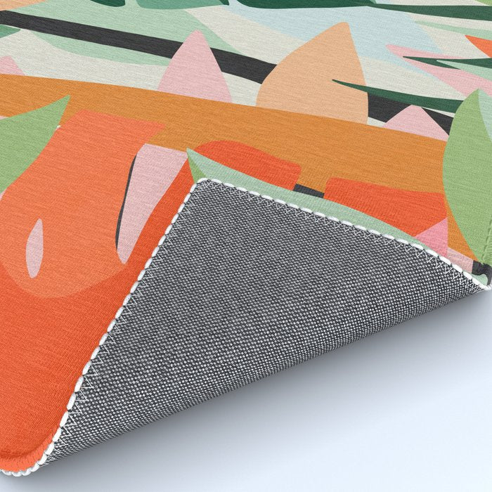 Tropical leaves in the jungle Rug Gallery Image 4