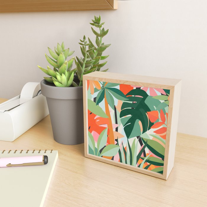 Tropical leaves in the jungle Mini Art Print Gallery Image 2