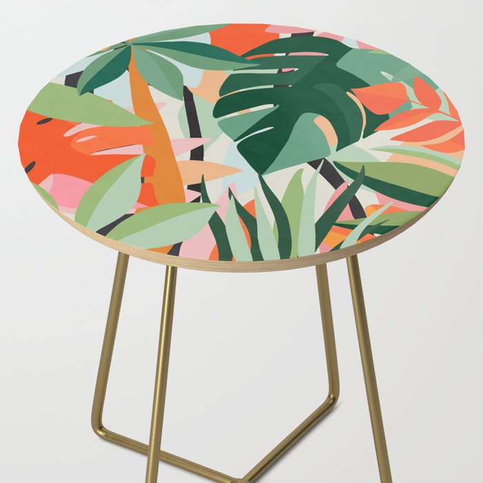 Tropical leaves in the jungle Side Table Gallery Image 2