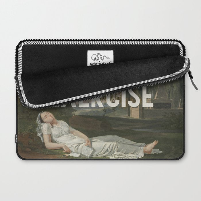 I Should Exercise - Funny Motivational Quote Laptop Sleeve Gallery Image 2