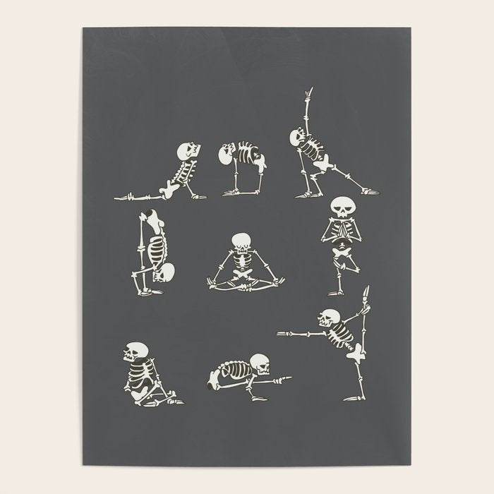 Skeleton Yoga_Gray Poster Gallery Image 4