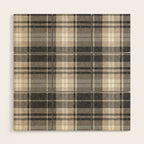 fall plaid - tan and charcoal Wood Wall Art Gallery Image 1