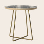 fall plaid - tan and charcoal Side Table Gallery Image 1