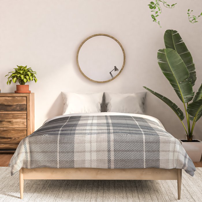 fall plaid - tan and charcoal Comforter Gallery Image 3