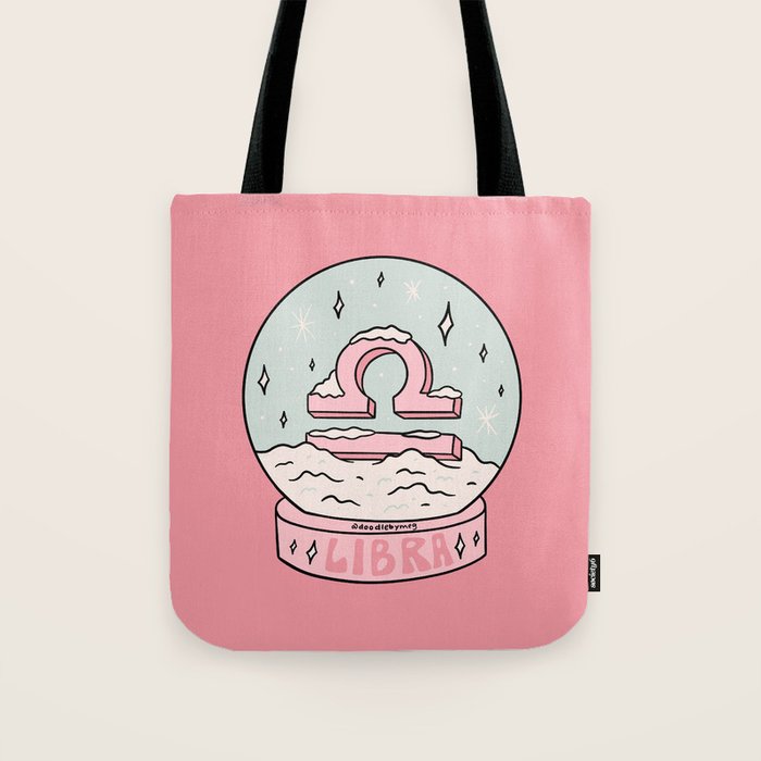 Libra Snow Globe Tote Bag Gallery Image 1