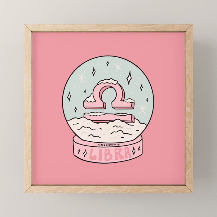 Libra Snow Globe Mini Art Print Gallery Image 1
