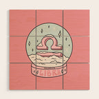 Libra Snow Globe Wood Wall Art Gallery Image 1