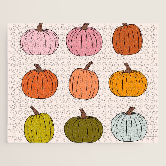 Rainbow Pumpkins Jigsaw Puzzle Gallery Image 1