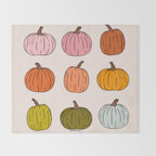 Rainbow Pumpkins Throw Blanket Gallery Image 2