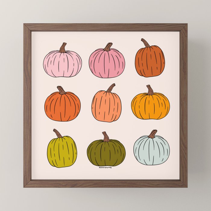 Rainbow Pumpkins Mini Art Print Gallery Image 2