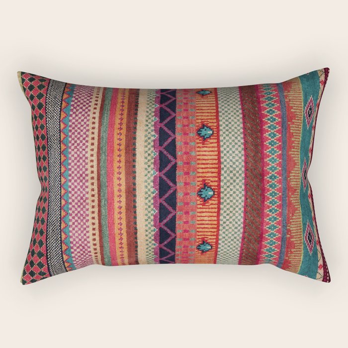 Oriental Traditional Rug Artwork Design C13 Rectangular Pillow Gallery Image 2