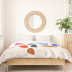 'Possibilities' Mid Century Modern Minimalist Paper Collage Rainbow Colors Duvet Cover Gallery Image 3