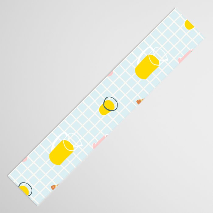 Retro breakfast coffee food pattern Table Runner Gallery Image 3