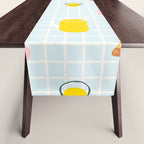 Retro breakfast coffee food pattern Table Runner Gallery Image 1