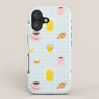 Retro breakfast coffee food pattern iPhone Case Gallery Image 1