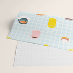 Retro breakfast coffee food pattern Wrapping Paper Gallery Image 2
