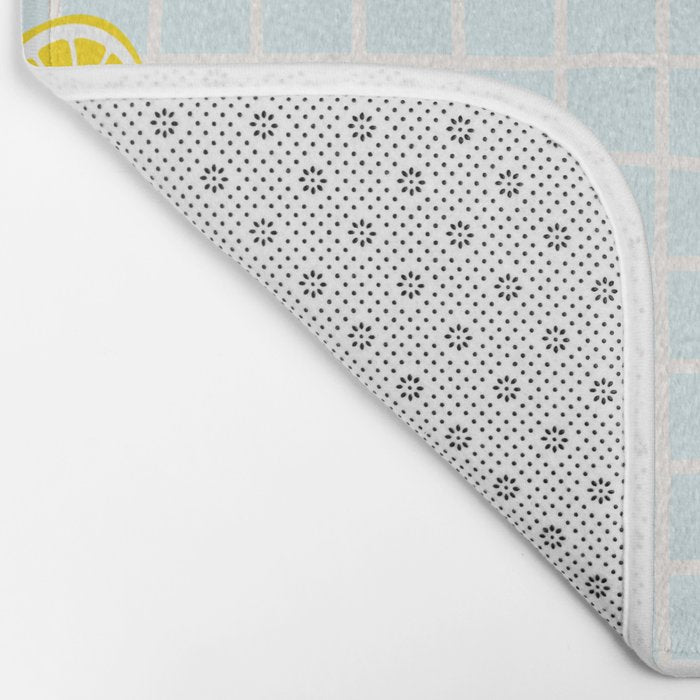 Retro breakfast coffee food pattern Bath Mat Gallery Image 2