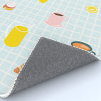 Retro breakfast coffee food pattern Rug Gallery Image 4