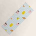 Retro breakfast coffee food pattern Yoga Mat Gallery Image 1