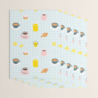 Retro breakfast coffee food pattern Wrapping Paper Gallery Image 3