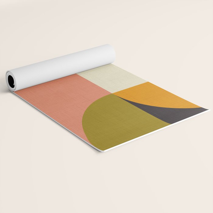 geometric modern mid century Yoga Mat Gallery Image 2