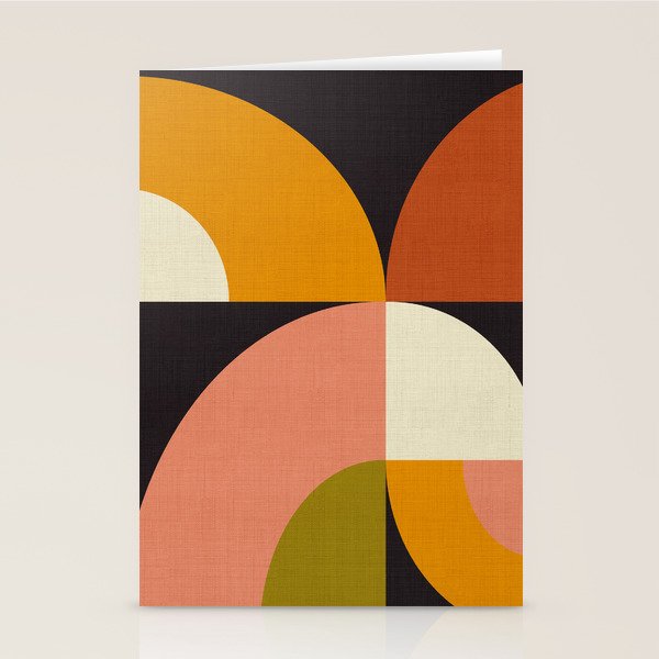 geometric modern mid century Stationery Card Gallery Image 2