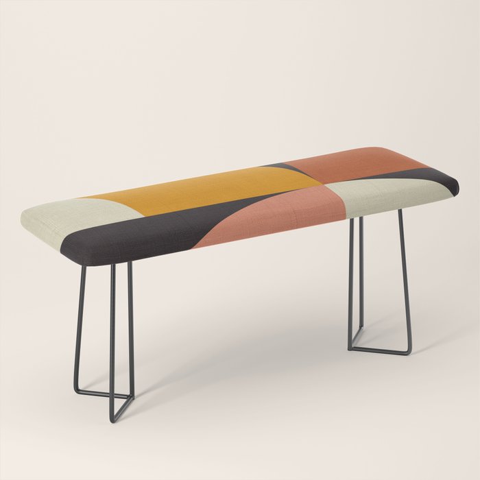 geometric modern mid century Bench Gallery Image 1