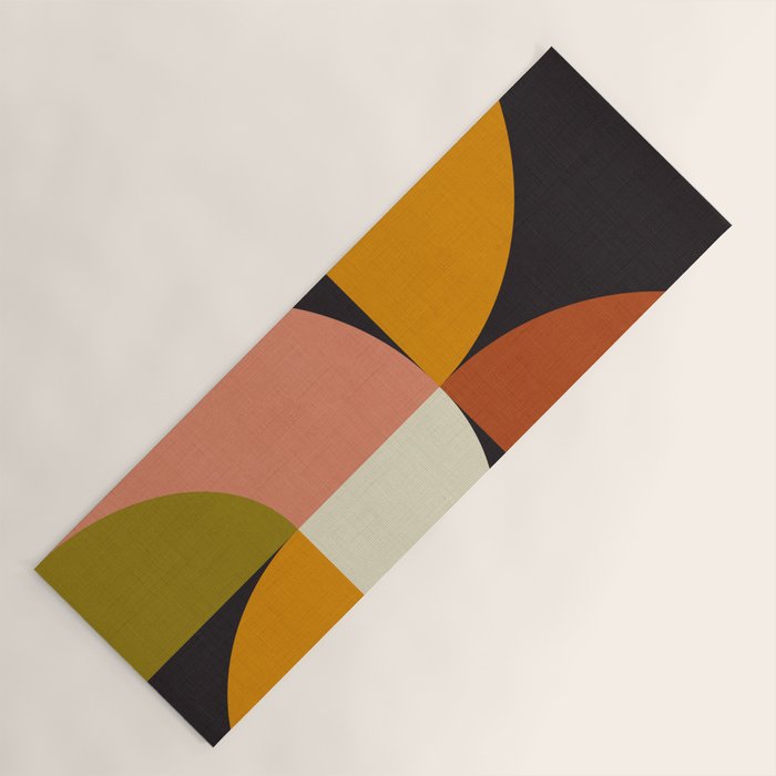 geometric modern mid century Yoga Mat Gallery Image 1