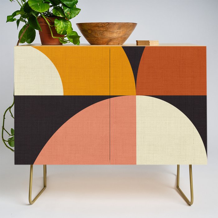 geometric modern mid century Credenza Gallery Image 1