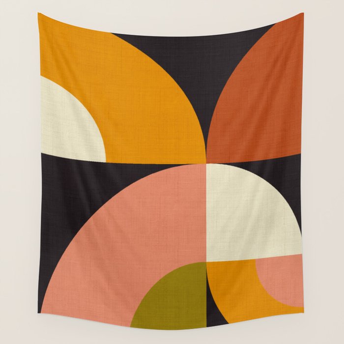 geometric modern mid century Wall Tapestry Gallery Image 4