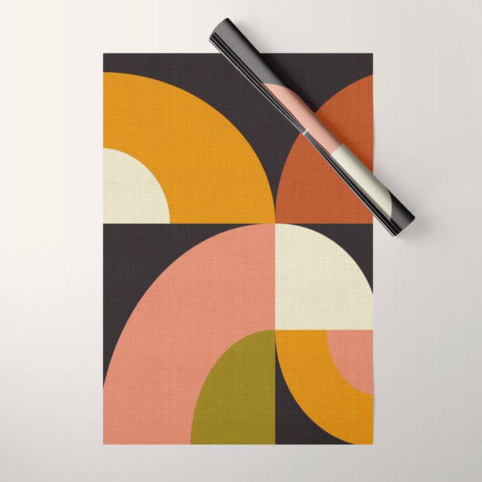 geometric modern mid century Wrapping Paper Gallery Image 1