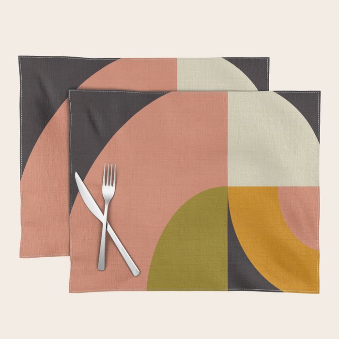 geometric modern mid century Placemat Gallery Image 1