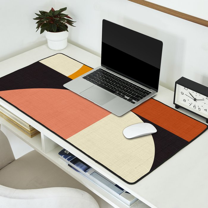 geometric modern mid century Desk Mat Gallery Image 2