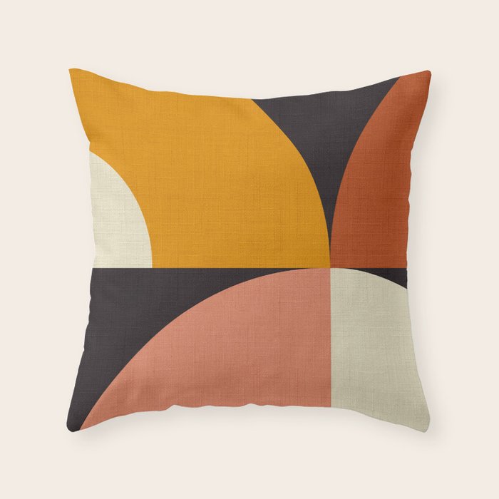 geometric modern mid century Throw Pillow Gallery Image 6