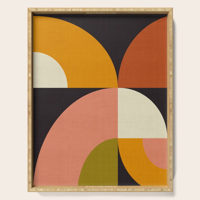 geometric modern mid century Serving Tray Gallery Image 1