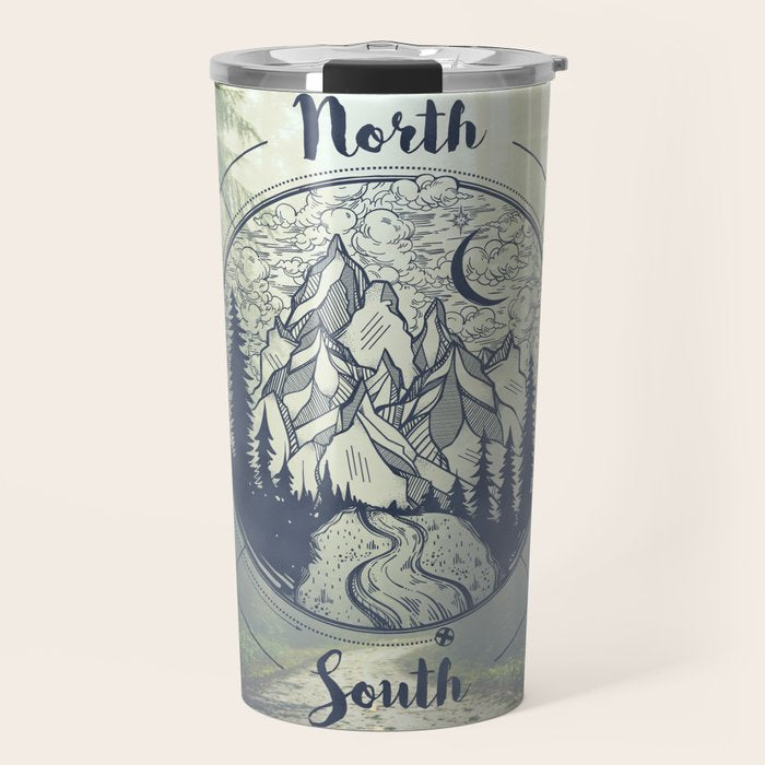 Compass Mountain Road Trip Travel Mug Gallery Image 1