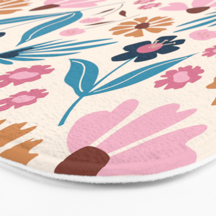 Wild Flowers - Bohemian  Bath Mat Gallery Image 3