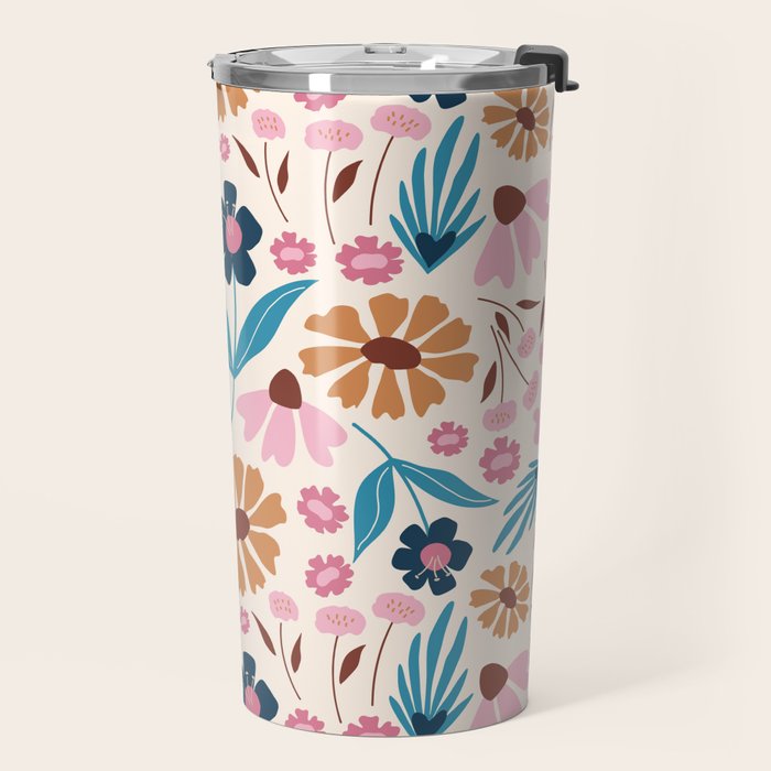 Wild Flowers - Bohemian  Travel Mug Gallery Image 2