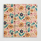 Wild Flowers - Bohemian  Wood Wall Art Gallery Image 1