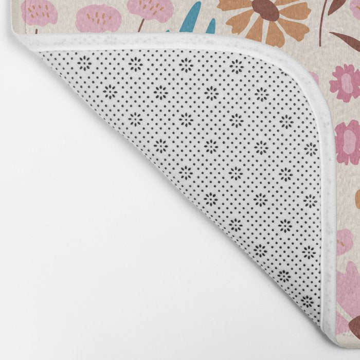 Wild Flowers - Bohemian  Bath Mat Gallery Image 2